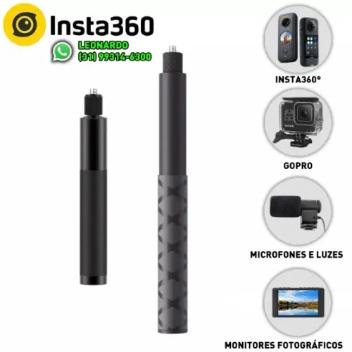 Bastão Selfie Invisível (Invisible Selfie Stick) para Insta360 X2 X3 X4 X5 RS R e outros
