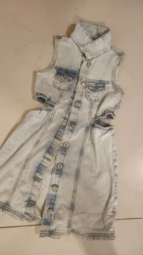Vestido Jeans recortado 8 anos