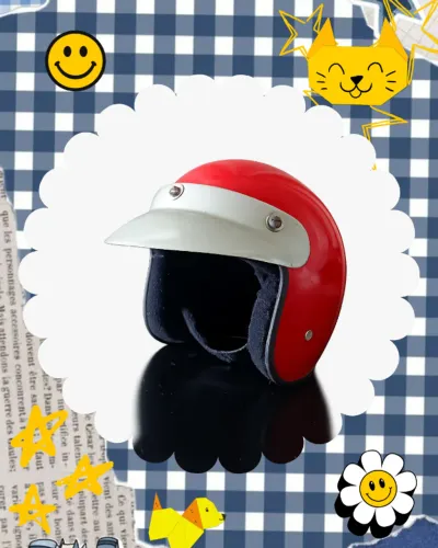 Capacete Infantil Kids Retro Menino Ou Menina Moto