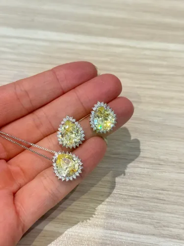 Conjunto Zircônia + Citrino