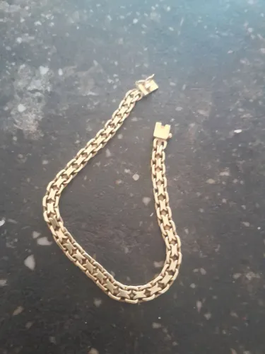 Pulseira de prata banhado a ouro