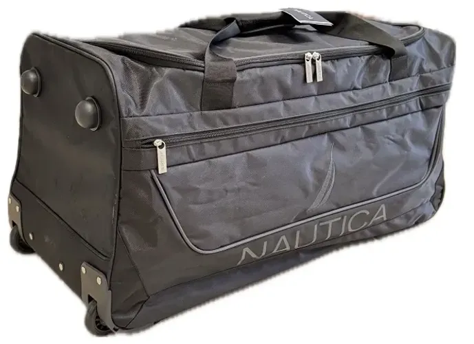 Bolsa / Mala Viagem Outdoor Nautica Preta Com Rodinhas e Puxador Extensivel