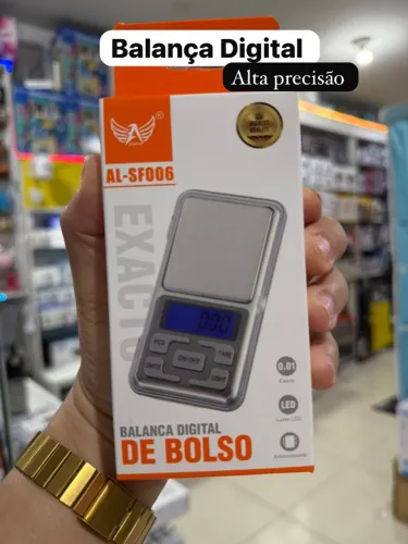 Balança Digital de Bolso Alta Precisão 0,01g | Mini Balança Portátil