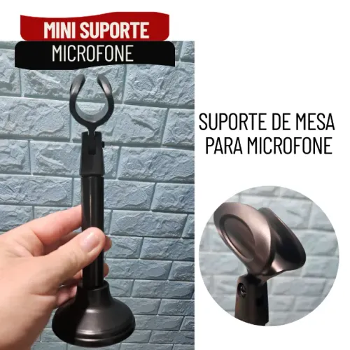 Suporte Mini Pedestal Arcano AR-16S para Microfone de Mesa Compacto e Resistente - SMS12