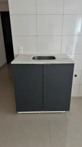 Balcão de pia com mármore 