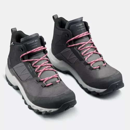Bota Feminina de Trilha Mh500 Mid Quechua Preta
