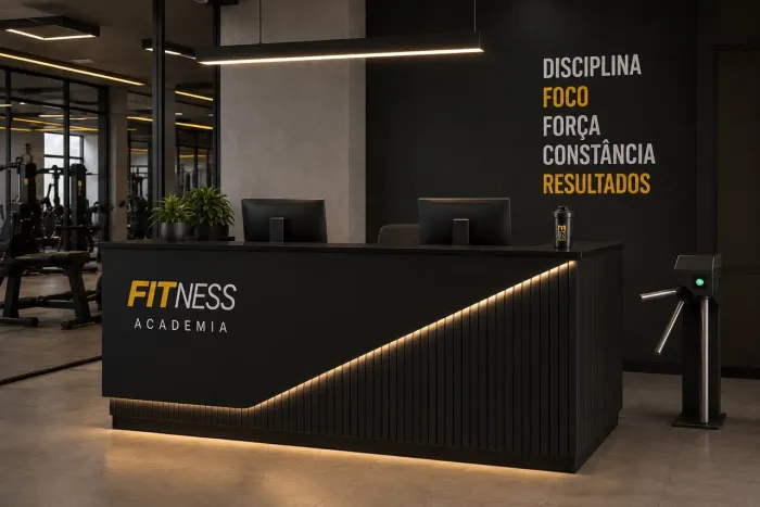 Balcão de atendimento para academia, loja, empresa