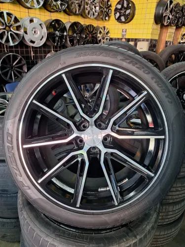 Rodas 20 Niche + pneus 80% tala 10.5 e 8.5 5x114