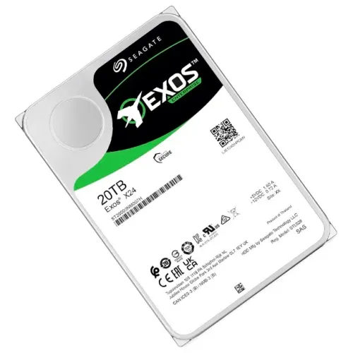 HD Seagate 20TB Exos X24 Enterprise 3.5" Sas 7200RPM - ST20000NM007H - Lacrado na caixa!
