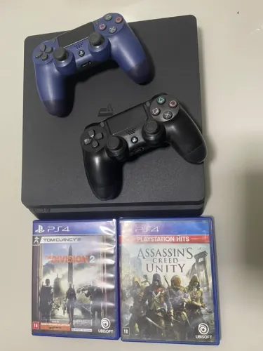 Ps4 Slim - 1tb - 2 Controles e 2 Jogos