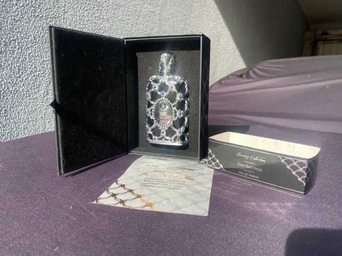 Perfume Orientica Oud Saffron EDP Original - Borrifado 1x - Completo na Caixa 