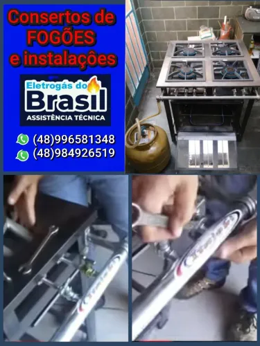 Fogão Industriais, Fornos, Chapas a gás: Conserto, instalação, Manutenção, Central de Gás 