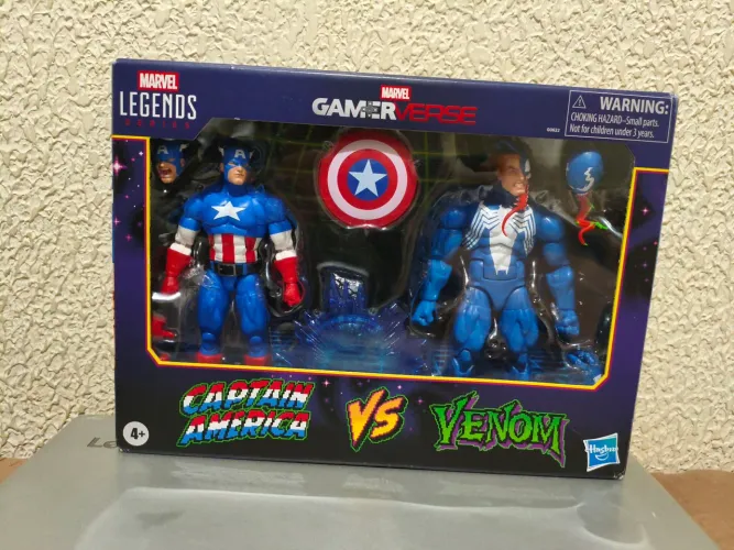 Marvel legends Capitão América vs Venom Gamer verse Hasbro Marvel