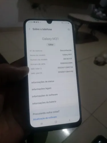 Samsung M31 128 gb usado em ordem