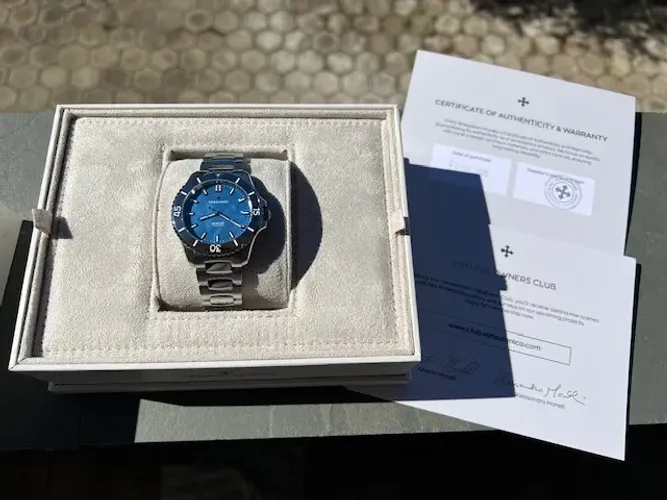 Relógio Venezianico Nereide 39 Tungsteno Madrepérola Azul