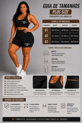 Conjunto Fitnes Plus Size