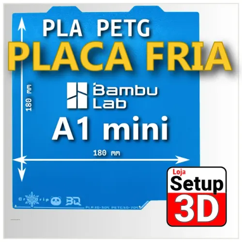 Placa FRIA de Impressão CryoGrip Pro Frostbite 180x180 - BambuLab A1 mini