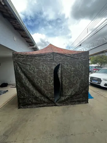 Tenda completa 3x3 com laterais e piso e forro para piso