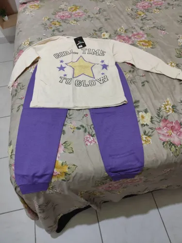(02) Conjunto infantil moleton feminino