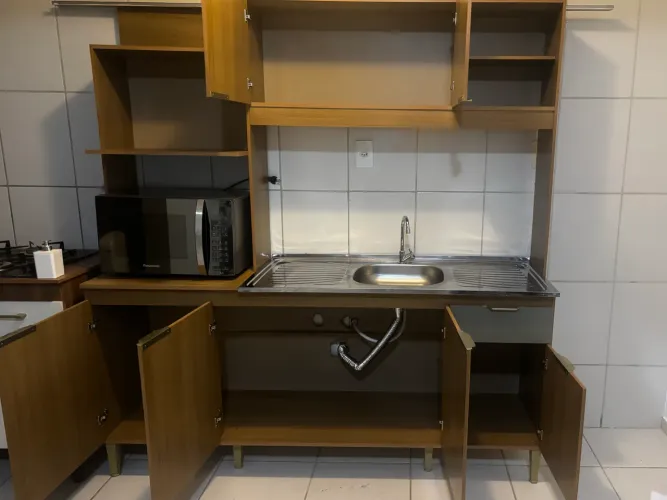 Kit de cozinha MDF com pia
