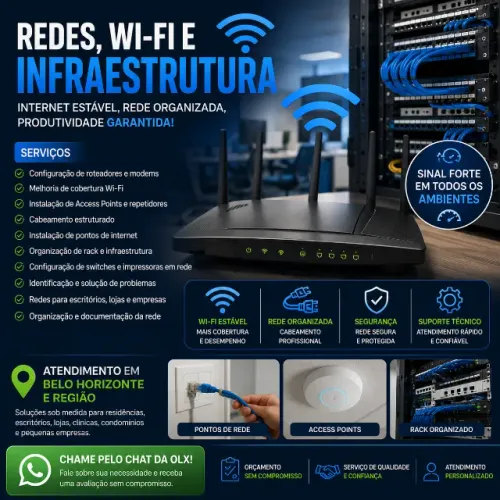 Técnico de Redes | Wi-Fi | Internet | Cabeamento | TI