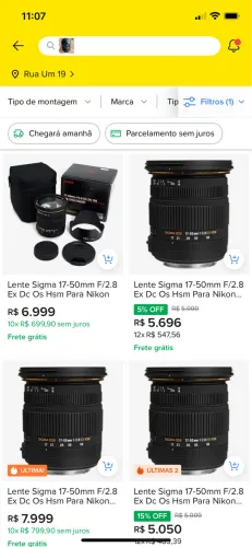 Lente SIGMA para Nikon 17-55mm