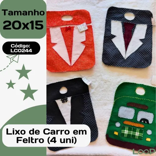 8 Unidades de Porta Lixo/Treco (Carro)