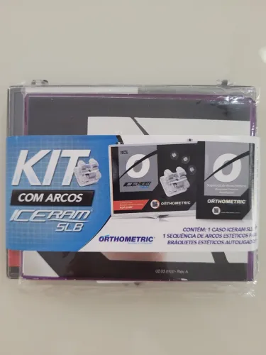 Kit de bráquetes e sequência de arcos autoligados estéticos Orthometric
