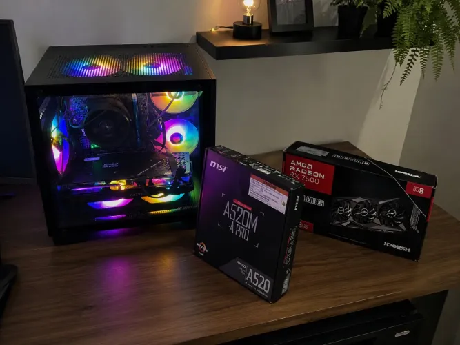 PC Gamer Ryzen 5 5600 + RX 7600 8GB | 32GB RAM | Impecável