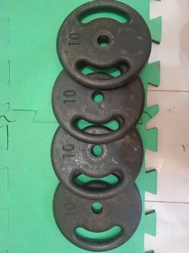 4 Anilhas de Ferro 10 kg