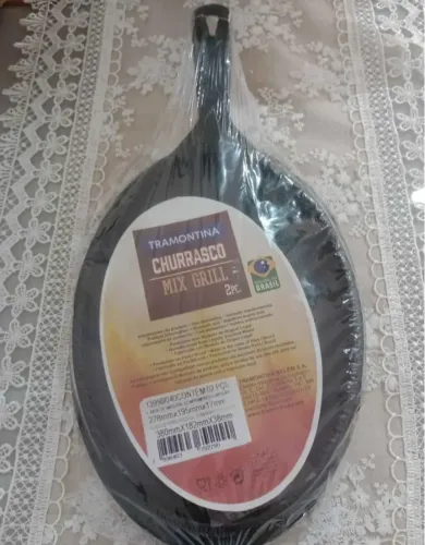 Mix Grill oval com chapa de ferro fundido Tramontina