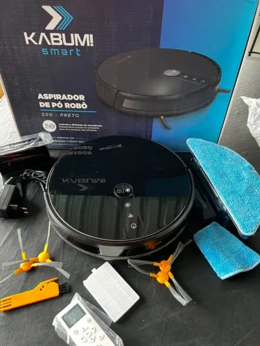 Robô Aspirador e Passa Pano Kabum! Smart 500 - Aspira e Passa pano com Wi-Fi e Alexa