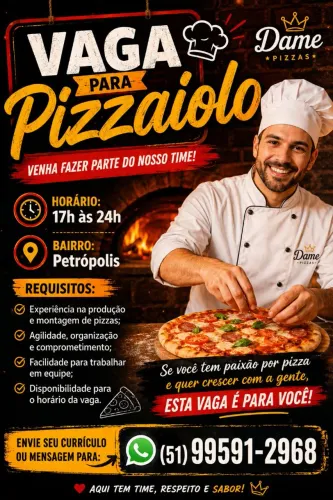 Vaga de pizzaiolo