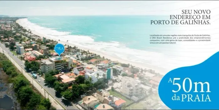PORTO DE GALINHAS - Flat 21 m² a 50 passos do mar e 5 minutos do centro de Porto.