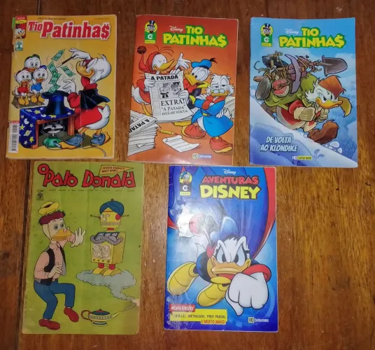 Cinco revista da Disney tio patinhas e pato Donald