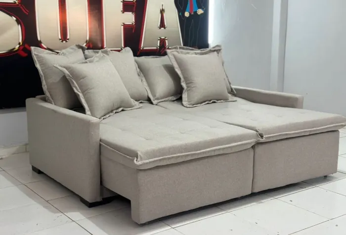 Promoção sofá cama slim luxuoso 
