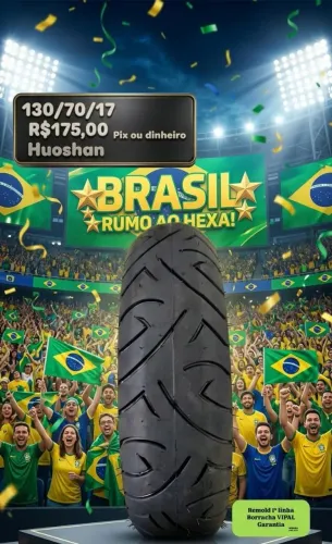 Pneu traseiro 130/70/17 motos Twister, Fazer, CB - Huoshan (Vipal)