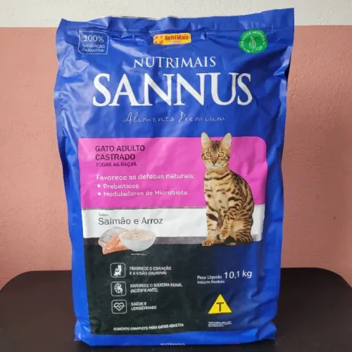 ração pra gato castrado Sannus Cat 10,1kg 