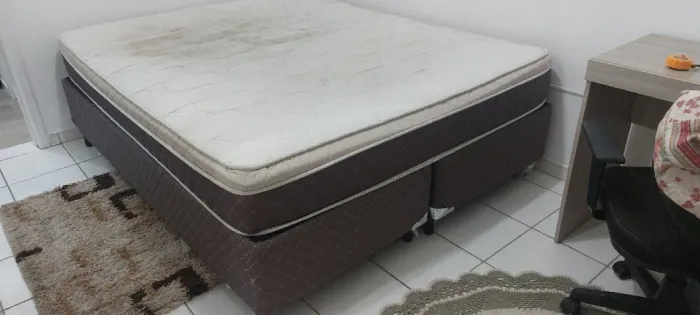 Cama box Queen base box e colchão