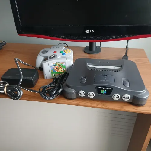 NINTENDO 64 COMPLETO COM MARIO 64