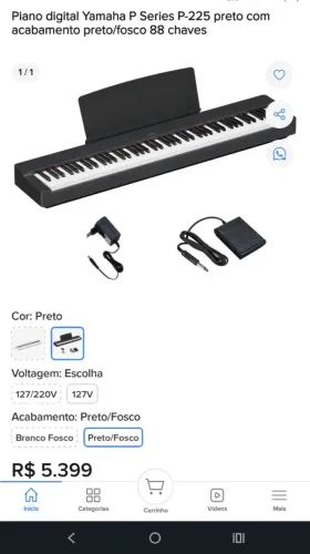 Piano Digital Yamaha,novo na caixa.
