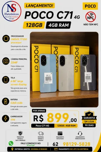 Poco c71 128/04 Novo Entregamos 