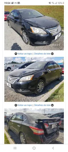 Peças nissan sentra 2.0 16v automático 2015 2016 