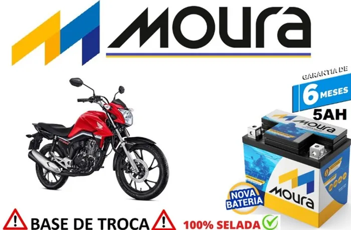 Bateria Moura 5Ah Honda Titan 160cc Automotiva