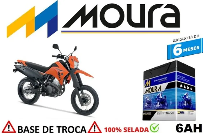 Bateria Moura 6Ah Yamaha Lander 250cc Automotiva  