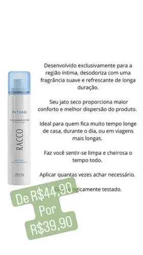 Desodorante spray íntimos