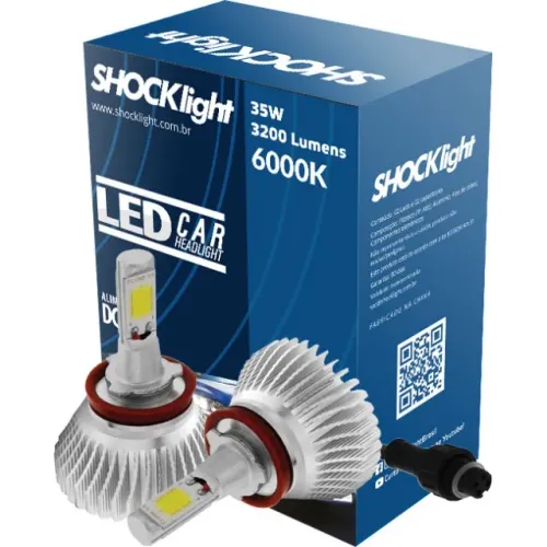 Lâmpada Led Headlight H11 - 6000K 12V 35W - ShockLight - SLL-10011