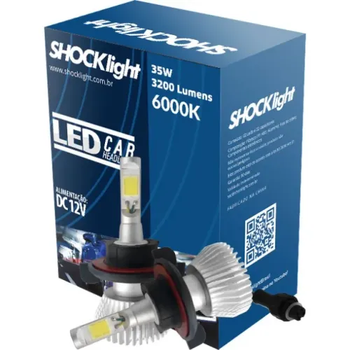 Lâmpada Led Headlight H13 - 6000K 12V 35W - Shocklight - SLL-10013