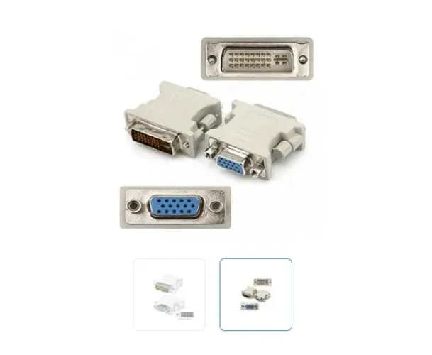 Adaptador DVI-I 24+5 Macho x VGA Fêmea