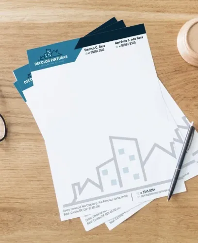 Papel Timbrado para escritório personalizado com sua logomarca